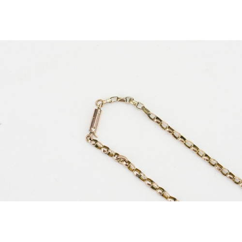 191 - A 9ct Gold hoop link chain. Length 43cm. Weight 3.3g.