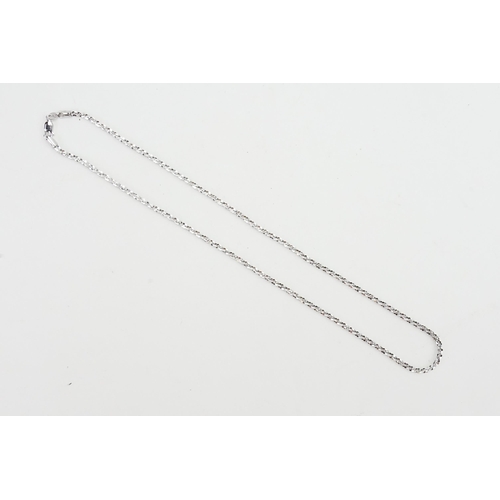 139 - A 9ct white gold necklace. Length 46cm. Weight 6.5g.