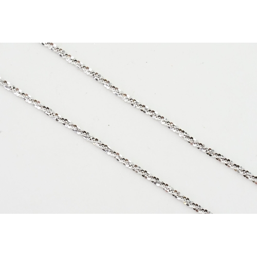 139 - A 9ct white gold necklace. Length 46cm. Weight 6.5g.