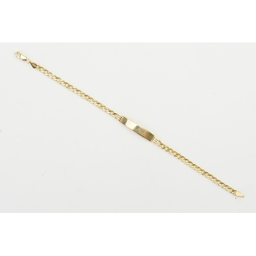 218 - A 9ct gold tag bracelet. Weight 2.1g