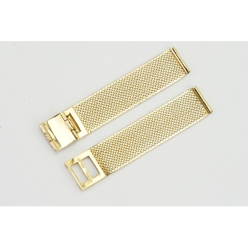 357 - A 18ct gold gentleman's watch strap. Weight 49.6g. 16.5mm.