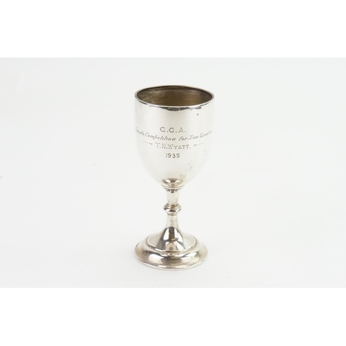 63 - A William Neale 1935 jubilee marked goblet. Weight 161g.