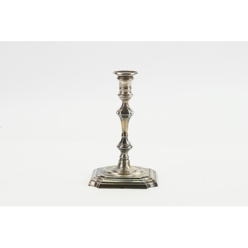 70 - A Thomas Bradbury & Sons 1893 Victorian silver taper candle stick holder.