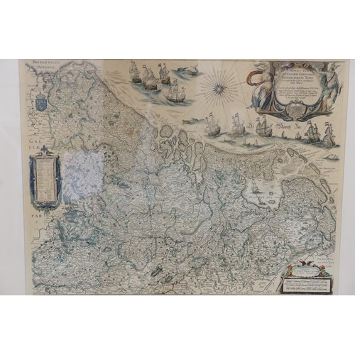 1113 - A Map of Holland to include the Zuyd Er Zee, Framed & Glazed.