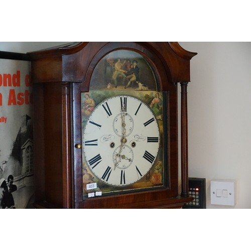 403 - A Victorian Scottish Mahogany Longcase Clock by 