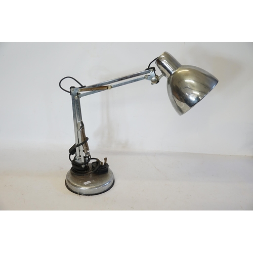 726 - A 1970s Stainless Steel Desk Lamp.