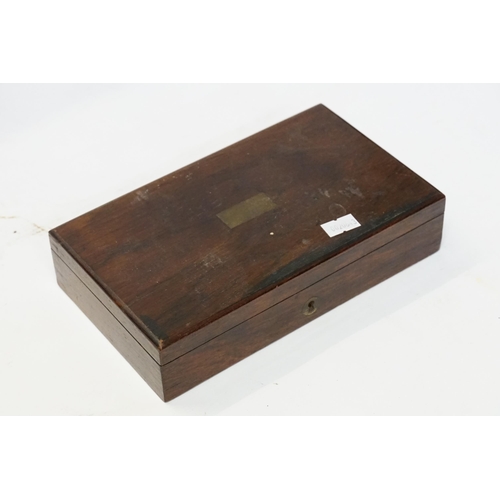 570 - A Brass Mounted Drawing Set with Engineered Adjustable Instruments contained in a Period Box.