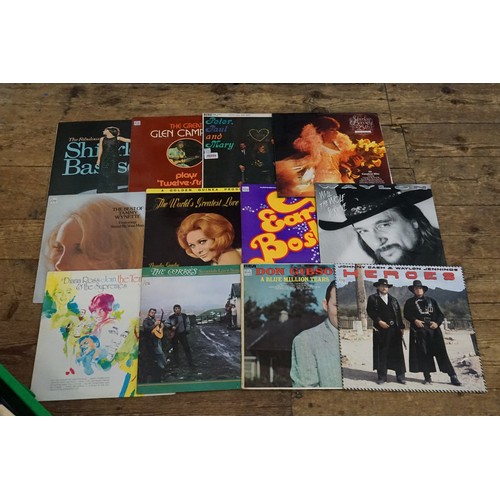 770 - A Collection of LP Records to include Shirley Bassey, Glen Campbell, Peter, Paul & Mary, Charley Pri... 