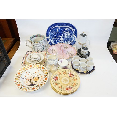 657 - A Limoges Hors d'Oeuvres Dish, God Speed the Plough, English decorated China, German Coffee Set, etc... 