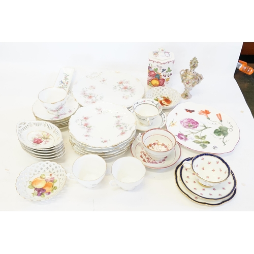 640 - A Floral Tea Set, Six Sweet Dishes, Newhall, Mason's, etc.