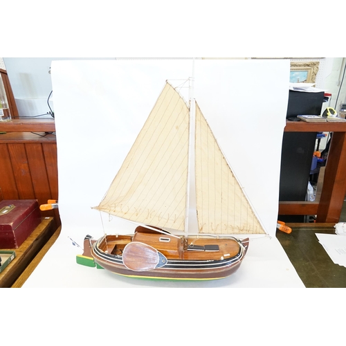 764 - An interesting Scratch Built model of a Norfolk Wheery. Measuring: 57cms long x 73cms high.