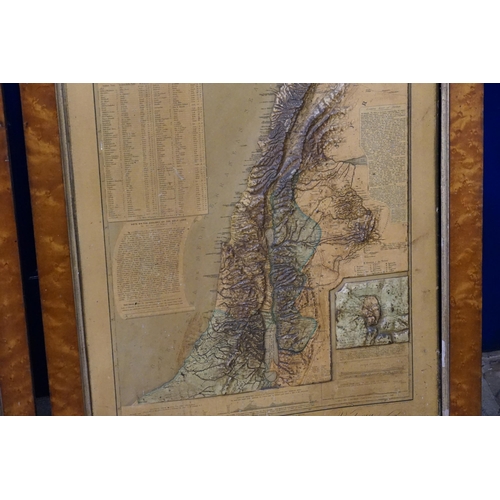 334 - Two 19th Century Royal Geographic Society embossed Map of Arabia Petraea and Idumaea, published by D... 