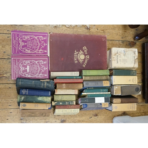 301 - The Time Atlas for 1896 along with a quantity of Books to include Wordsworth Eglish Verse & other Bo... 