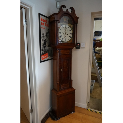 224 - A Victorian Scottish Mahogany Longcase Clock by 