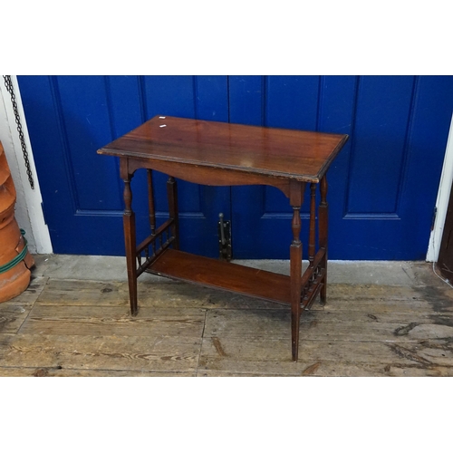 460 - An Aesthetic Period Side Table with Turned Decoration after a design too 