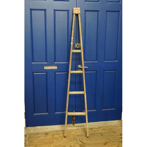 612 - A Victorian Angular Ladder for beating carpets. Measuring: 188cms high.