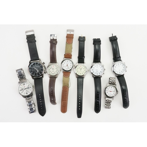 209 - A Collection of Eight Watches to include Swiss Mountaineer SMW001 (PO18555), Daniel Hechter, Orvis, ... 