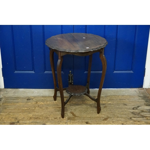 417 - A Victorian Occasional Table with Under Tier. Measuring: 57cms across x 73cms high.