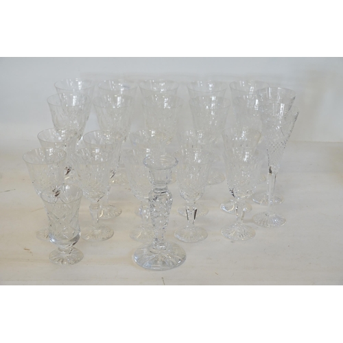 559 - A Collection of Royal Doulton Glass to include White Wine, Hock, Fluted Table Glass in the Cut Windo... 