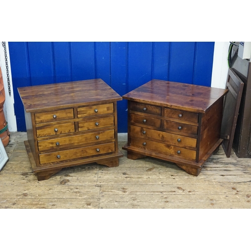 468 - Two lovely Wooden 6 Drawers 