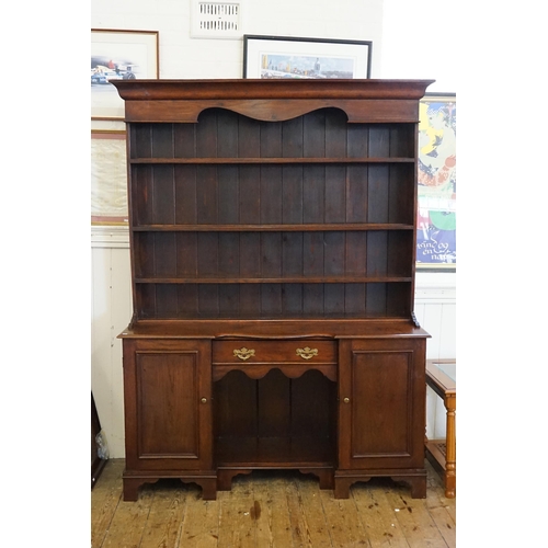 471 - An early 19th Century Mahogany Kitchen Dresser with Cupboards & Drawers. Measuring: 154cms across x ... 