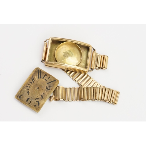 204 - A 9ct gold front and back watch. AF.