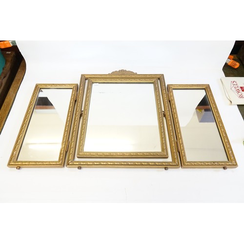 481 - A Vintage Ladies Dressing Table Fold-Out Mirror.