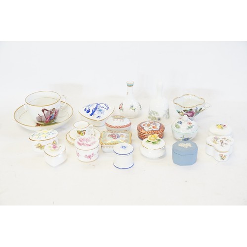 624 - A Collection of China to include Trinket Boxes, Dresden, Spode, Bell, etc.