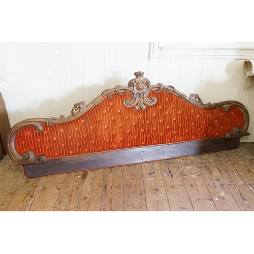 581 - A Victorian Rococo design Sideboard Back later converted to a headboard. Measuring: 240cms Long x 82... 