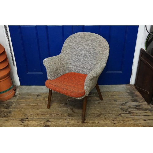 643 - A 1950s Fireside Chair upholstered in Moquette.