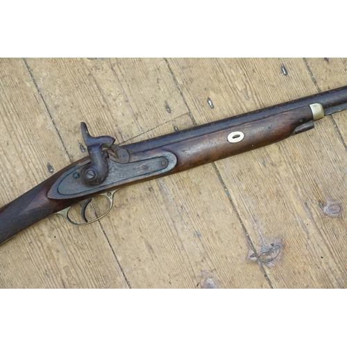 330 - An Antique Percussion Cap Gun with Brass mounts.