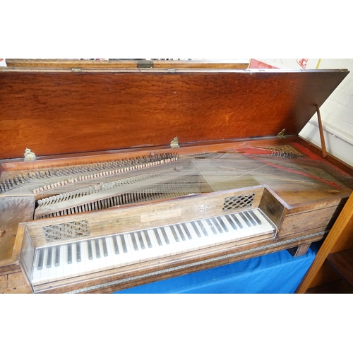 459 - An Antique Mahogany Cross Banded & inlaid Spinet by 