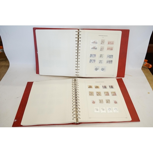 485 - Two Stamp Albums containing from 1981-1994 West Germany, a Near Complete Set. Needs Viewing.