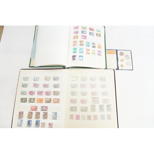 471 - Two Stamp Albums along with a Decimal Coin Set.