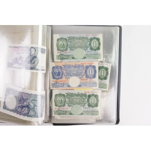 302 - A Collection of Banknotes mostly U.K. to include 2 x White Five Pound Notes (1950 + 1947) (Uncircula... 