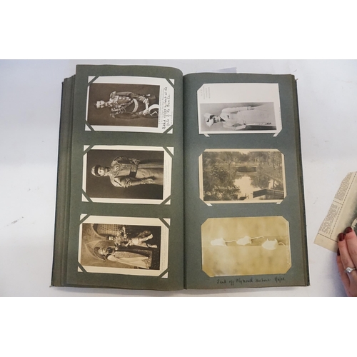 494 - A Vintage Post Card Album to include Captain Cody in his Aeroplane, Thomas Lipton, Shamrock I & Sham... 