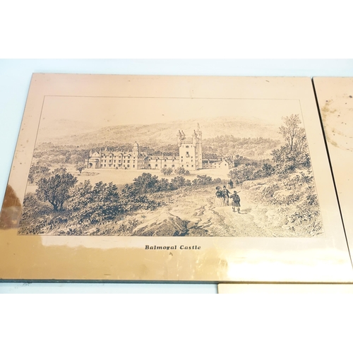 841 - Three Copper Plates to include Balmoral, Aberdeen & a Pheasant.