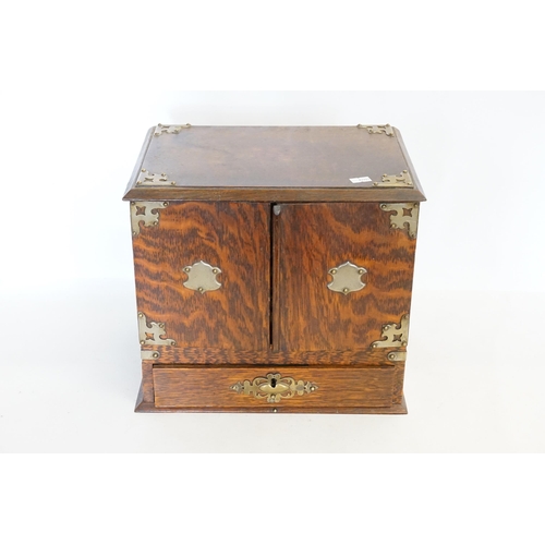 311 - An Oak Cased Smokers Cabinet fitted with Two Drawers, Pull Out Drawer & Side Handles. Measuring: 31c... 