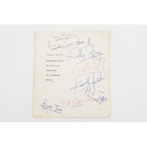 520 - A RARE Original Photograph of the Rolling Stones with all five signatures 