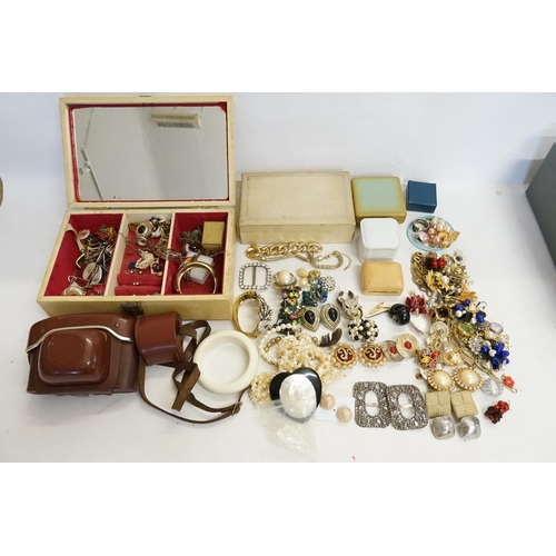 215 - A Box of Costume Jewellery.