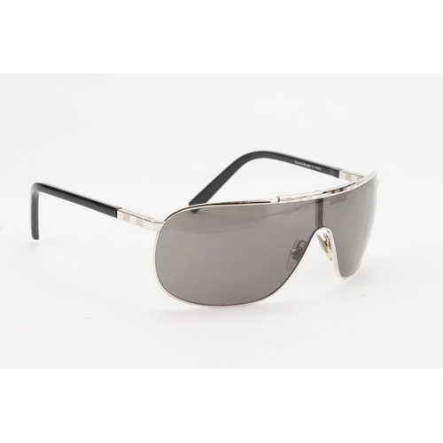 181 - A Pair of Louis Vuitton Mens Attraction Mask Silver & Black Acetate Frame Shield Sunglasses Z0412U. ... 