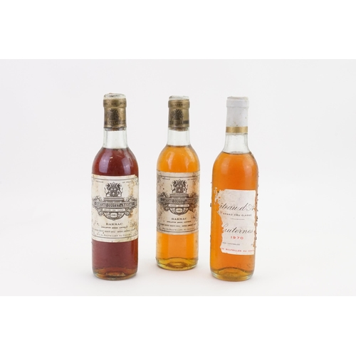 211 - Three Half Bottles of Unopened Sauternes Wine to include 2 x 