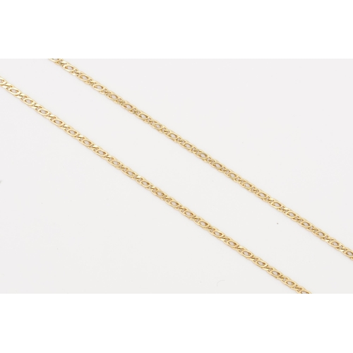 161 - A higher than 9ct gold chain. Weight 7.3g. Length 30cm.