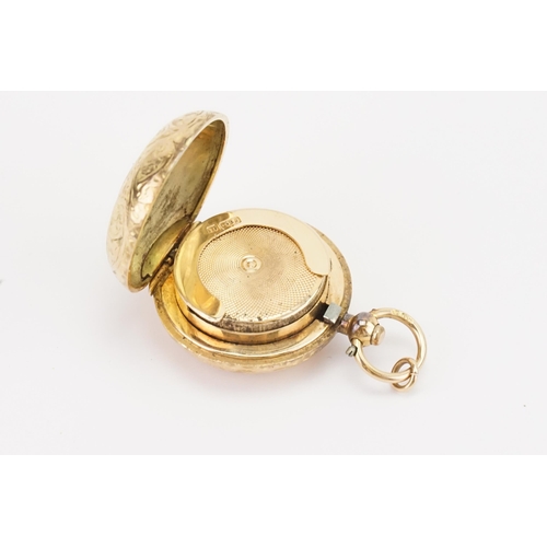 166 - A 15ct gold Dennison sovereign case, with Victorian design. Weight 19.4g.