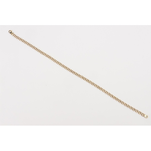 99 - A 9ct gold link design necklace. Length 39cm. Weight 14.6g.