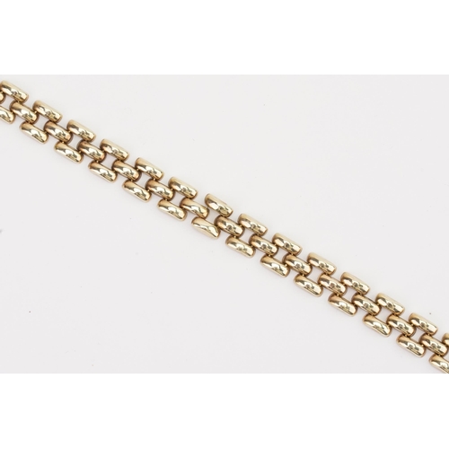 99 - A 9ct gold link design necklace. Length 39cm. Weight 14.6g.