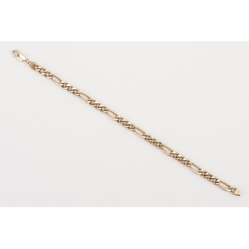 53 - A 9ct gold chain and link bracelet. Length 21cm. Weight 7.4g.