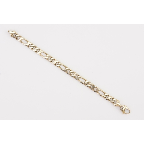 54 - A 9ct gold heavy link bracelet. Weight 24g. Length 19cm.