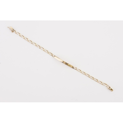 103 - A 14ct gold name tag bracelet. Weight 7.3g.