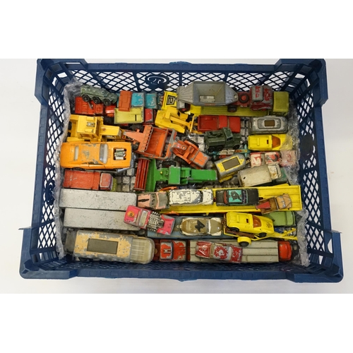 349 - A Tray of 1960s/1970s Play Worn Matchbox models. Around 30+.